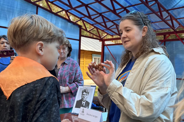 A university representative at the opening of the 3rd Gubkin Science and Technology Festival