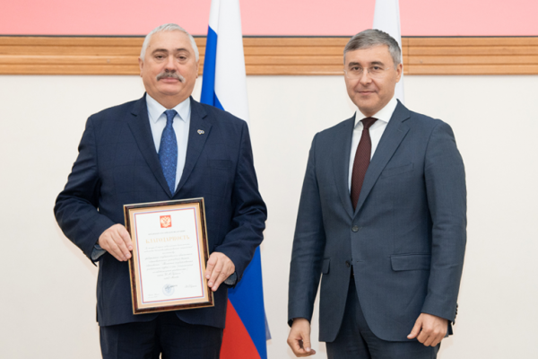 Minister of Science and Higher Education Valery Falkov presented Gubkin University faculty members with the gratitude of the President of the Russian Federation