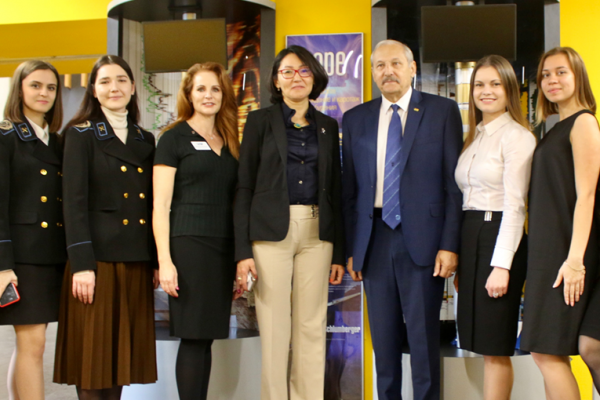 SPE President Shauna Noonan and SPE Regional Director Aizhana Jussupbekova visited Gubkin University