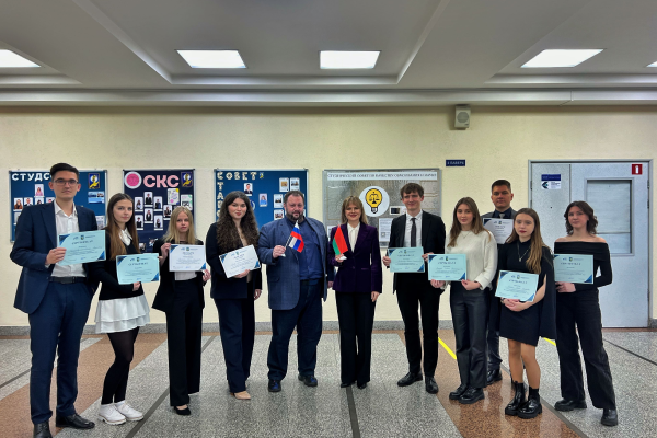 Members of the student scientific society at the International scientific conference of students, master's students and postgraduates "Youth Legal Science Alma Mater - 2024"